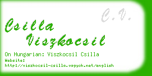 csilla viszkocsil business card